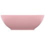 Matte pink ceramic oval luxury washbasin 40x33 cm by vidaXL, Sinks - Ref: Foro24-146922, Price: 59,25 €, Discount: %