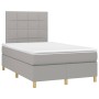 Cama box spring con colchón tela gris claro 120x190 cm de , Camas y somieres - Ref: Foro24-3269930, Precio: 411,64 €, Descuen...