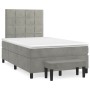 Cama box spring con colchón terciopelo gris claro 120x190 cm de , Camas y somieres - Ref: Foro24-3270469, Precio: 448,81 €, D...