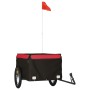 Black and red iron bicycle trailer 45 kg by , Bicycle trailers - Ref: Foro24-94083, Price: 96,99 €, Discount: %