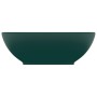 Lavabo de lujo ovalado cerámica verde oscuro mate 40x33 cm de vidaXL, Lavabos - Ref: Foro24-146926, Precio: 67,51 €, Descuent...