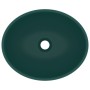 Matte dark green ceramic oval luxury washbasin 40x33 cm by vidaXL, Sinks - Ref: Foro24-146926, Price: 67,51 €, Discount: %