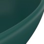 Matte dark green ceramic oval luxury washbasin 40x33 cm by vidaXL, Sinks - Ref: Foro24-146926, Price: 67,51 €, Discount: %