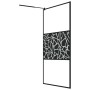 Shower screen with ESG glass shelf and black aluminum 115x195cm by , Shower walls and screens - Ref: Foro24-3185484, Price: 2...