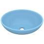 Lavabo de lujo ovalado cerámica azul claro mate 40x33 cm de vidaXL, Lavabos - Ref: Foro24-146923, Precio: 59,31 €, Descuento: %