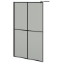 Shower screen with ESG glass and black aluminum shelf 118x195cm by , Shower walls and screens - Ref: Foro24-3185490, Price: 2...