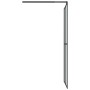 Shower screen with ESG glass and black aluminum shelf 118x195cm by , Shower walls and screens - Ref: Foro24-3185490, Price: 2...