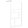 Accessible shower screen ESG white glass 115x195 cm by , Shower walls and screens - Ref: Foro24-151871, Price: 173,11 €, Disc...