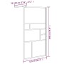 Accessible shower screen ESG white glass 115x195 cm by , Shower walls and screens - Ref: Foro24-151871, Price: 173,11 €, Disc...