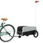 Black and gray iron bicycle trailer 30 kg by , Bicycle trailers - Ref: Foro24-94056, Price: 78,99 €, Discount: %