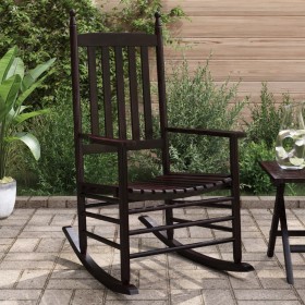 Rocking chairs with curved seat 2 pcs solid poplar wood brown by , Garden chairs - Ref: Foro24-3281587, Price: 236,99 €, Disc...