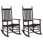 Rocking chairs with curved seat 2 pcs solid poplar wood brown by , Garden chairs - Ref: Foro24-3281587, Price: 235,55 €, Disc...