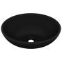 Lavabo de lujo ovalado cerámica negro mate 40x33 cm de vidaXL, Lavabos - Ref: Foro24-146931, Precio: 62,69 €, Descuento: %