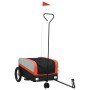 Schwarz-orangefarbener Fahrradanhänger aus Eisen, 30 kg von , Fahrradanhänger - Ref: Foro24-94054, Preis: 81,41 €, Rabatt: %