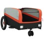 Schwarz-orangefarbener Fahrradanhänger aus Eisen, 30 kg von , Fahrradanhänger - Ref: Foro24-94054, Preis: 81,41 €, Rabatt: %