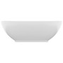 Matte white ceramic oval luxury washbasin 40x33 cm by vidaXL, Sinks - Ref: Foro24-146921, Price: 57,57 €, Discount: %