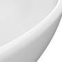 Lavabo de lujo ovalado cerámica blanco mate 40x33 cm de vidaXL, Lavabos - Ref: Foro24-146921, Precio: 57,57 €, Descuento: %