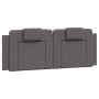 Estructura de cama con cabecero cuero sintético gris 140x190 cm de , Camas y somieres - Ref: Foro24-3208092, Precio: 195,80 €...