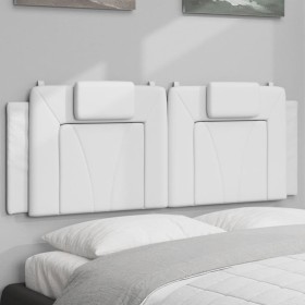 White synthetic leather padded bed headboard 140 cm by , Headboards and footboards - Ref: Foro24-374791, Price: 46,39 €, Disc...