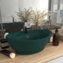 Luxury washbasin with dark green ceramic overflow 58.5x39 cm by vidaXL, Sinks - Ref: Foro24-146937, Price: 97,28 €, Discount: %