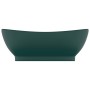 Luxury washbasin with dark green ceramic overflow 58.5x39 cm by vidaXL, Sinks - Ref: Foro24-146937, Price: 97,28 €, Discount: %