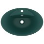 Luxury washbasin with dark green ceramic overflow 58.5x39 cm by vidaXL, Sinks - Ref: Foro24-146937, Price: 97,28 €, Discount: %