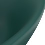 Luxury washbasin with dark green ceramic overflow 58.5x39 cm by vidaXL, Sinks - Ref: Foro24-146937, Price: 97,28 €, Discount: %