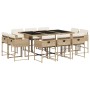 Set comedor de jardín 11 pzas con cojines ratán sintético beige de , Conjuntos de jardín - Ref: Foro24-3278157, Precio: 761,7...