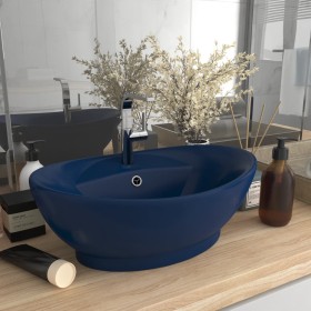 Luxurious sink with dark blue ceramic overflow 58.5x39cm by vidaXL, Sinks - Ref: Foro24-146935, Price: 97,91 €, Discount: %