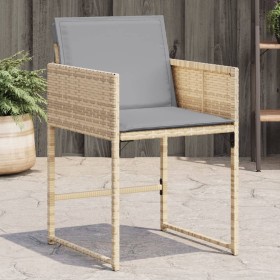 Garden armchairs with cushions 4 units beige synthetic rattan mix by , Garden chairs - Ref: Foro24-4007481, Price: 216,99 €, ...