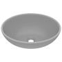 Luxury oval washbasin in light gray matte ceramic, 40x33 cm. by vidaXL, Sinks - Ref: Foro24-146927, Price: 66,55 €, Discount: %