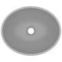 Luxury oval washbasin in light gray matte ceramic, 40x33 cm. by vidaXL, Sinks - Ref: Foro24-146927, Price: 66,55 €, Discount: %