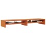 Soporte de monitor madera maciza pino marrón cera 100x24x13 cm de , Muebles TV - Ref: Foro24-847163, Precio: 36,48 €, Descuen...