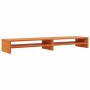 Soporte de monitor madera maciza pino marrón cera 100x24x13 cm de , Muebles TV - Ref: Foro24-847163, Precio: 36,48 €, Descuen...