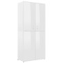 Glossy white plywood shoe cabinet 80x39x178 cm by vidaXL, Shoe racks and shoe organizers - Ref: Foro24-802864, Price: 225,89 ...