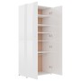 Glossy white plywood shoe cabinet 80x39x178 cm by vidaXL, Shoe racks and shoe organizers - Ref: Foro24-802864, Price: 225,89 ...