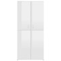 Glossy white plywood shoe cabinet 80x39x178 cm by vidaXL, Shoe racks and shoe organizers - Ref: Foro24-802864, Price: 225,89 ...