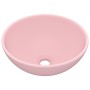 Lavabo de lujo redondo cerámica rosa mate 32,5x14 cm de vidaXL, Lavabos - Ref: Foro24-146966, Precio: 70,99 €, Descuento: %