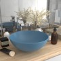 Light blue ceramic round bathroom sink by vidaXL, Sinks - Ref: Foro24-146978, Price: 55,94 €, Discount: %