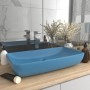 Matte light blue rectangular ceramic luxury washbasin 71x38 cm by vidaXL, Sinks - Ref: Foro24-146956, Price: 100,99 €, Discou...