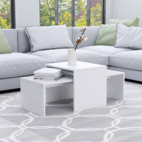 Couchtisch-Set aus weißem Sperrholz, 100 x 48 x 40 cm von vidaXL, Couchtisch - Ref: Foro24-802912, Preis: 49,16 €, Rabatt: %