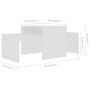 Couchtisch-Set aus weißem Sperrholz, 100 x 48 x 40 cm von vidaXL, Couchtisch - Ref: Foro24-802912, Preis: 49,16 €, Rabatt: %