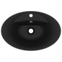 Lavabo lujoso con rebosadero cerámica negro mate 58,5x39 cm de vidaXL, Lavabos - Ref: Foro24-146942, Precio: 82,75 €, Descuen...