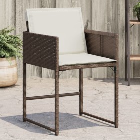 Garden chairs with cushions 4 units brown synthetic rattan by , Garden chairs - Ref: Foro24-4007478, Price: 216,11 €, Discoun...