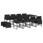 Garden dining set with cushions 13 pieces black synthetic rattan by , Garden sets - Ref: Foro24-3278106, Price: 876,86 €, Dis...