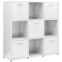 Sperrholz Regal glänzend weiß 90x30x90 cm von vidaXL, Bücherregale und Regale - Ref: Foro24-802936, Preis: 107,40 €, Rabatt: %