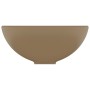 Luxury round matte cream ceramic washbasin 32.5x14 cm by vidaXL, Sinks - Ref: Foro24-146974, Price: 58,41 €, Discount: %