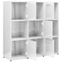 Estantería madera contrachapada blanco brillante 90x30x90 cm de vidaXL, Librerías y estanterías - Ref: Foro24-802936, Precio:...