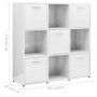 Sperrholz Regal glänzend weiß 90x30x90 cm von vidaXL, Bücherregale und Regale - Ref: Foro24-802936, Preis: 107,40 €, Rabatt: %