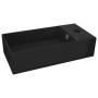 Lavabo con rebosadero cerámica negro mate de vidaXL, Lavabos - Ref: Foro24-146997, Precio: 75,41 €, Descuento: %